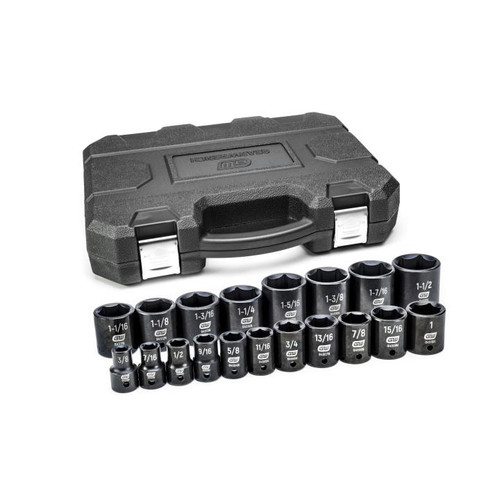 19 Piece 1/2" Drive 6 Point Standard Impact SAE Socket Set | APX84932N